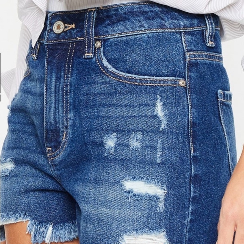 KanCan Blue Distressed Jean Shorts Size 6/8